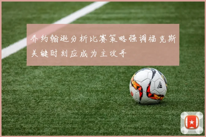 乔约翰逊分析比赛策略强调福克斯关键时刻应成为主攻手